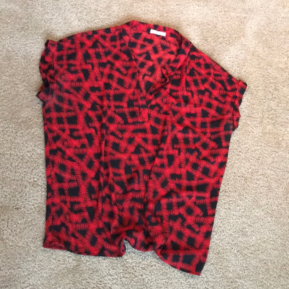 Red and black top